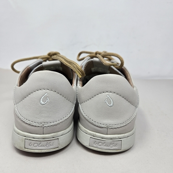 Olukai Womens Pehuea Li Ili Off White Leather Casual Comfort All Day Wear Shoes - Picture 4 of 13